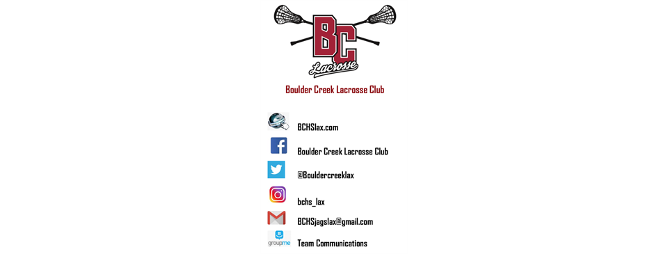 Follow Boulder Creek Lacrosse Club Online @